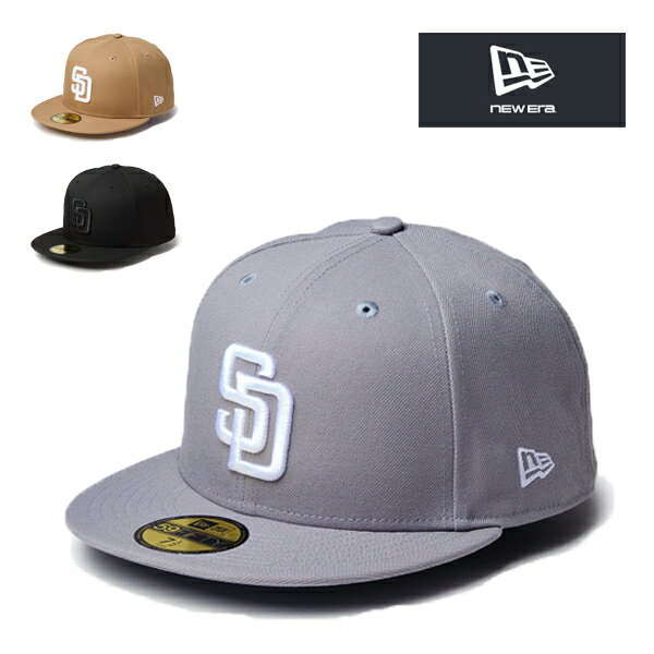 乐天商城 - ニューエラ 59FIFTY キャップ サンディエゴ パドレス 黒 ブラック グレー カーキ ベージュ
