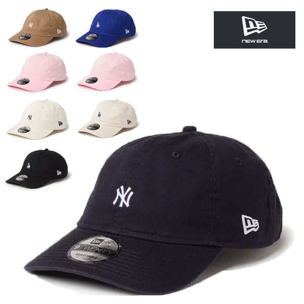 乐天商城 - ニューエラ キャップ 9TWENTY ミニロゴ ナイントゥエンティー 黒 ブラック ピンク アイボリー カーキ ny la