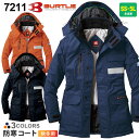 【P5倍】 作業服 BURTLE 防風 防寒コート 7211 バートル 【秋冬】 防寒着 撥水 軽量 冬用 大型フード付き 反射材 高視認 サーモトロン ラジポカ 作業着 ユニセックス 保温 アウター 7210シリー…