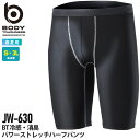  NP2 BODY TOUGHNESS JW-630 BT冷感・消臭 パワーストレッチ ハーフパンツ  コンプレッション アンダーパンツ 接触冷感 吸汗速乾 シンプル おたふく手袋 ［ポスト投函でお届け］