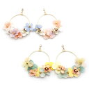 flower dew hoop ピアス:zoule(ゾーラ)