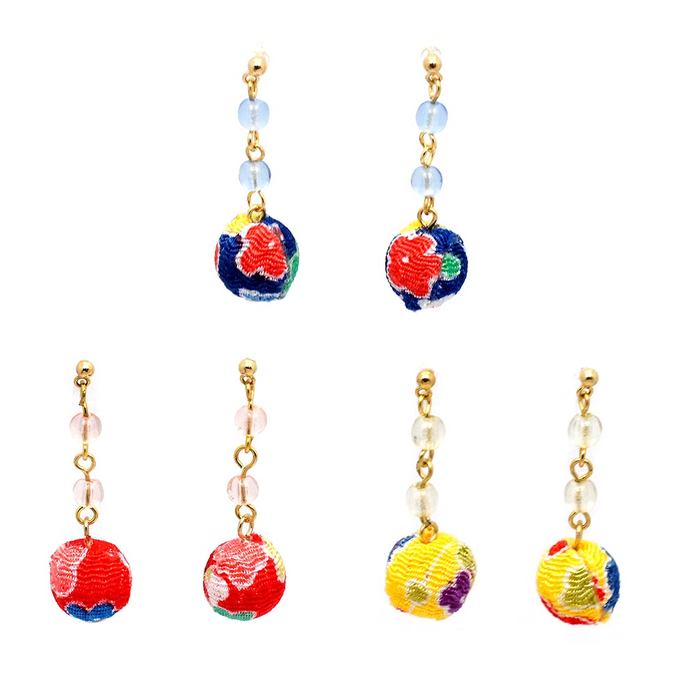 ちりめん玉II イヤリング:gargle(ガーグル)