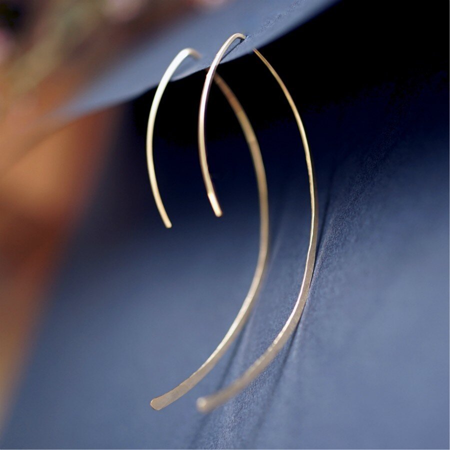 Ruby - 2Way★14KGFハンマード・マーキスピアス　～Estelle14KGF 14kgf ジュエリー アクセサリー ピアス ハンドメイド プレゼント ギフト シンプル 高品質 モード デザイン リパッティ Lipatti