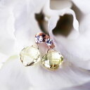 2Way★ホワイトトパーズとレモンクォーツのジュエルピアス ~Lemon tea14KGF K14GF 14kgf ジュエリー アクセサリー ピアス スタッドピアス ハンドメイド プレゼント ギフト 母の日 誕生日 デイリー 通勤 通学 誕生石 リパッティ Lipatti トパーズ レモンクォーツ 2Way