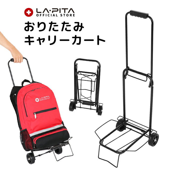 パイプキャリー ブラック 201B キャリーカート 折りたたみ式 頑丈 コンパクト 折りたたみ 2輪 耐荷重 20kg 台車 折り畳み 軽量 バッグ コンテナ アウトドア ワゴン 旅行 タイヤ おすすめ