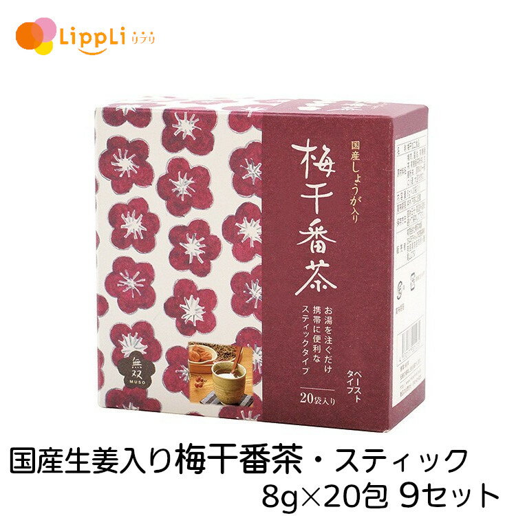 国産生姜入り梅干番茶 スティック 8g 20包 9セット