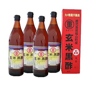 まるしげ玄米黒酢 900ml 4本セット