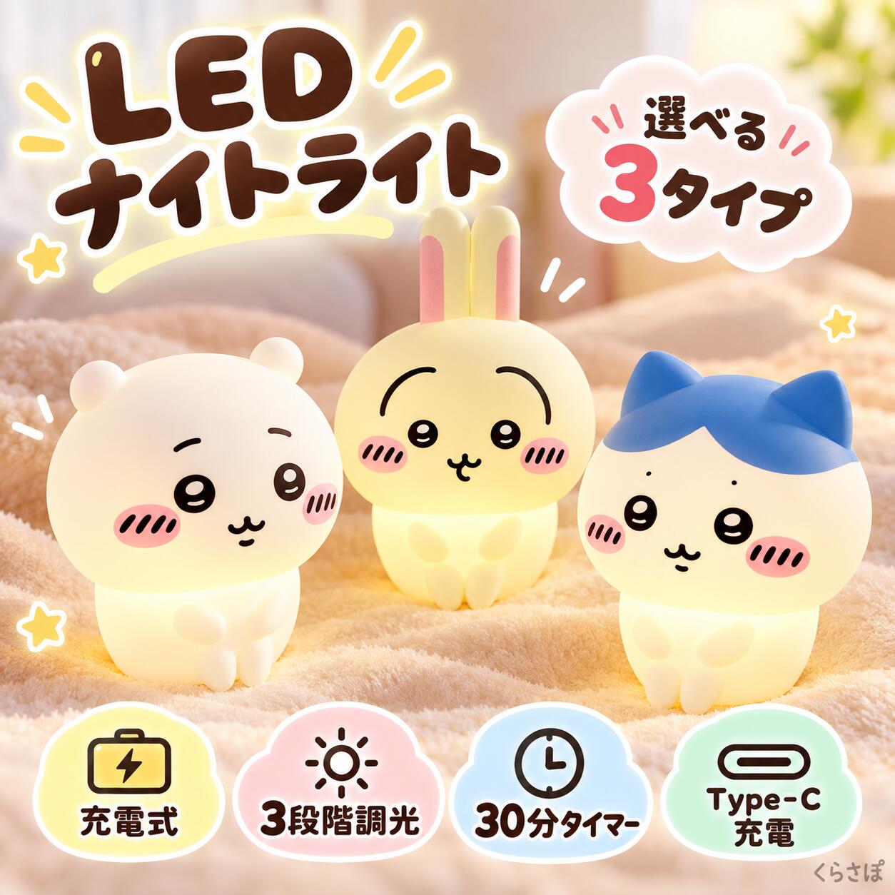 楽天市場】ちいかわ（ライト・照明器具｜インテリア・寝具・収納）の通販