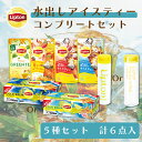 リプトン 紅茶 お得セット 水出しアイスティー 5種 + タンブラー コンプリートセット 詰め合わせ ティーバッグ アイスティー 水出し コールドブリュー Lipton