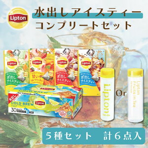 紅茶 水出し リプトン 公式 無糖 水出しアイスティー コンプリートセット ティーバッグ アイスティー 水出し コールドブリュー Lipton LIPTON