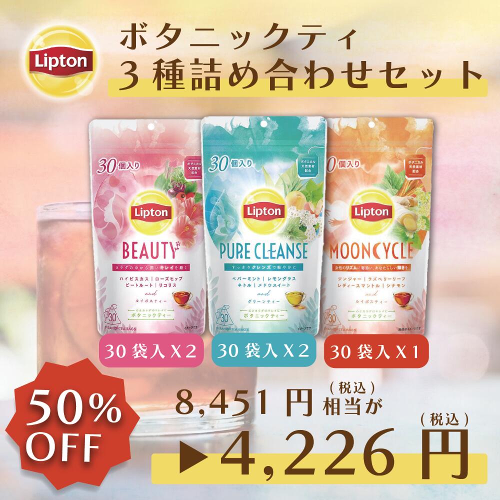 【5時間限定/25％OFFクーポン】リプトン 紅茶 超お得な紅茶 ボタニックティー グリーンティー ルイボスティー 詰め合わせ 業務用 お得用 大容量 セット Lipton