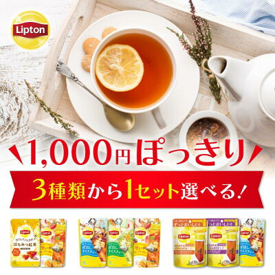 リプトン 公式 1000円ジャスト バリエーションセット 水出しアイスティー はちみつ紅茶 キープ&チャージ アールグレイ フレーバーティー 紅茶 ティーバッグ