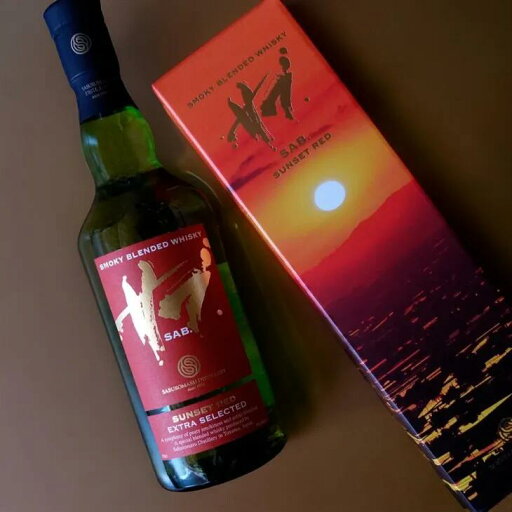 若鶴酒造 三郎丸蒸留所SAB. SUNSET RED 46% 700mlサブ. サンセットレッド モルトグレーン