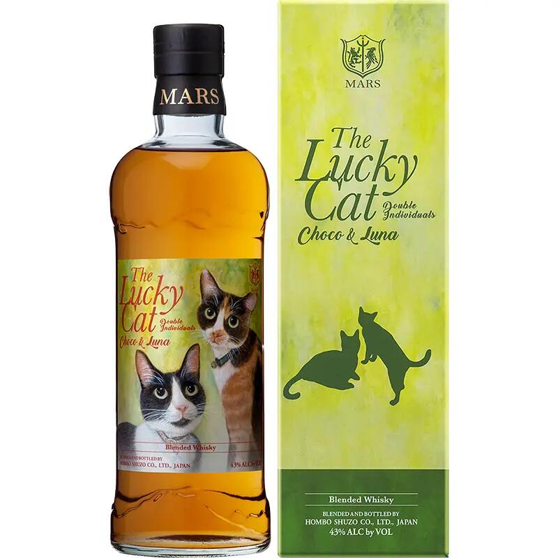 マルス駒ヶ岳蒸溜所The Lucky Cat Double Individuals Choco & Luna 700ml本坊酒造 ラッキーキャット