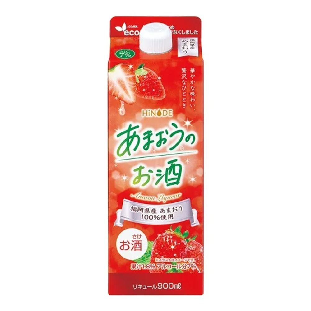 【容量】900ml 【原材料】いちご果汁（国内製造）、醸造アルコール、果糖ぶどう糖液糖（国内製造）、砂糖／酸味料、香料、パープルキャロット色素 【商品説明】福岡県産あまおう果汁を100％使用した、苺の甘酸っぱさと華やかな味わいが特徴のお酒です。 冷やしてそのまま、オンザロック、濃い目の炭酸割りなどで、贅沢なひとときをお楽しみください。 【おすすめの飲み方】冷やして ストレートまたはロックで。炭酸で割って 本品2：炭酸1すっきりとした味わいに。