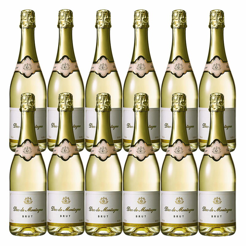 【送料無料】【ノンアルコール スパークリングワイン】デュク・ドゥ・モンターニュ・ブリュット 750ml×12本【本州(一部地域を除く)は送料無料】