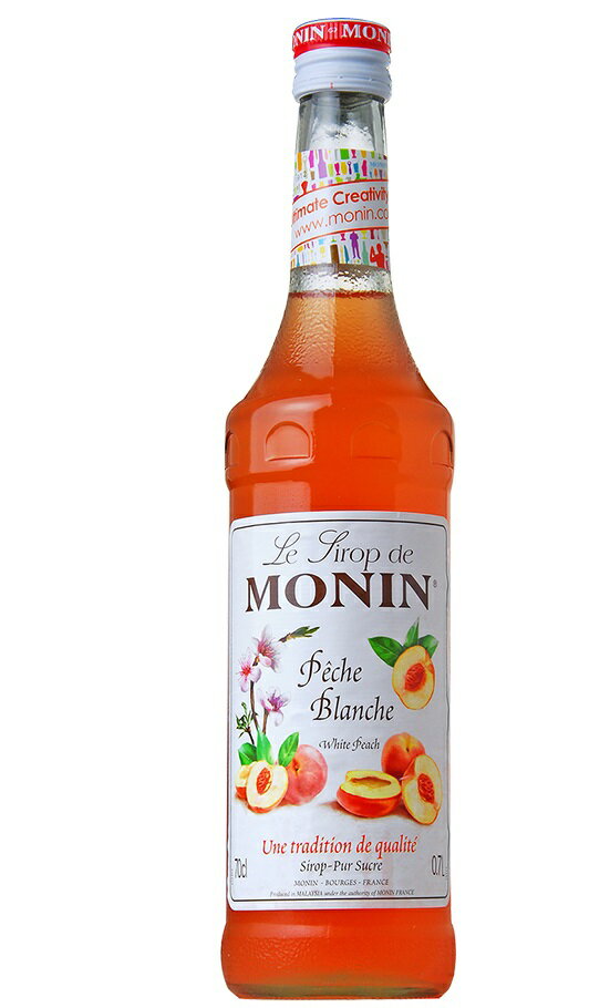 5/25限定P3倍 【送料無料】MONIN モナン ホワイトピーチ・シロップ 700ml×6本ノンアルコール シロップ