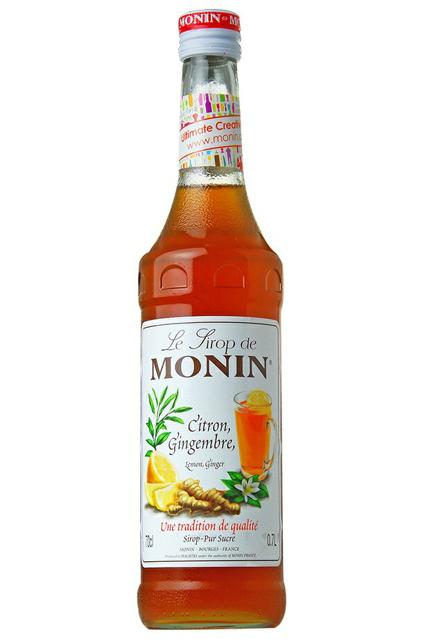 5/18限定P3倍 【送料無料】MONIN モナン レモンジンジャー・シロップ 700ml×6本ノンアルコール シロップ