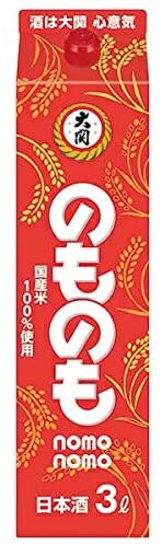 5/18限定P3倍 【送料無料】大関 のものも パック 3000ml 3L×4本【本州(一部地域を除く)は送料無料】