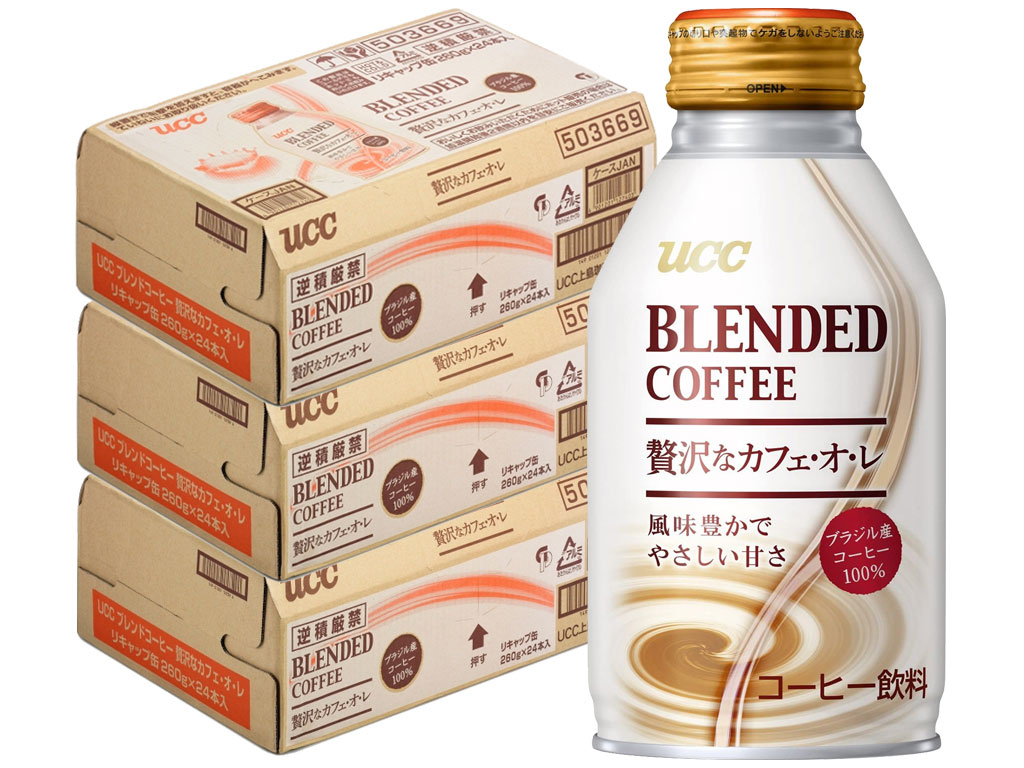 6/4日20時～6/5日までP3倍   UCC ブレンドコーヒー 贅沢なカフェオレ ボトル 260ml×3ケース/72本