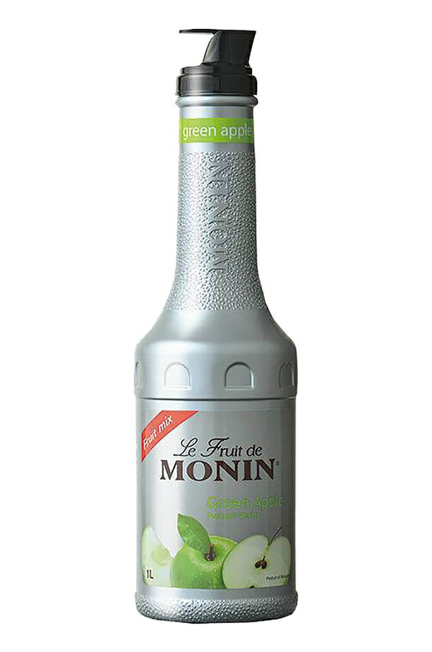 【送料無料】MONIN モナン グリーンアップル フルーツミックス ペット 1000ml 1L 1本【ご注文は8本まで同梱可能】ノンアルコール シロップ