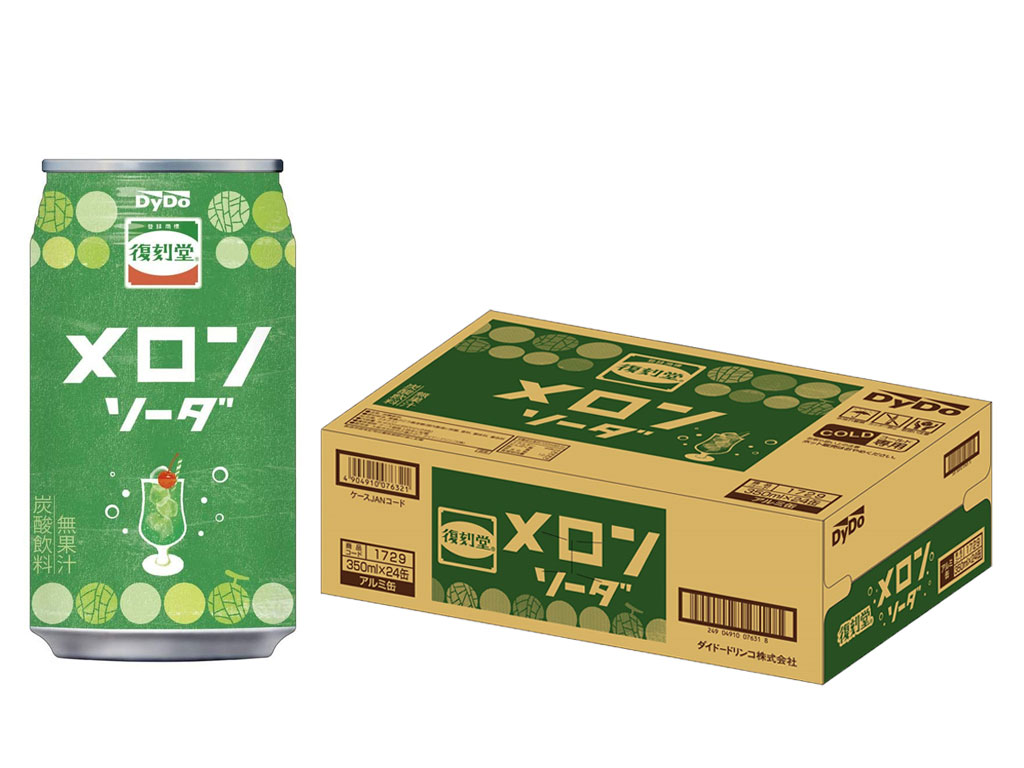 【送料無料】Dydo ダイドー 復刻堂 メロンソーダ 350ml×1ケース／24本のサムネイル