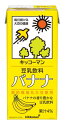 ●内容量 1000ml×12本 ●原材料 大豆（カナダ又はアメリカ）（遺伝子組換えでない）、砂糖、バナナピューレ、米油／糊料（ペクチン、セルロース）、香料、クチナシ色素 ●商品特徴 完熟したバナナの香りと甘みが豊かな豆乳です。朝食はもちろんおやつにもおすすめです。