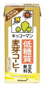 ●内容量 1000ml×6本 ●原材料 大豆（カナダ又はアメリカ）（遺伝子組換えでない）、麦芽エキス、粉末コーヒー（カフェインレス）、エリスリトール、 天日塩、米油／乳化剤、香料、 甘味料（アセスルファムK、ステビア）、糊料（カラギナン） ●商品特徴 低糖質（糖質1.4g/100ml）、カフェインレスの豆乳飲料です。 味わいのあるコーヒーの風味はそのままに、 すっきりとした飲み口で、そのまま飲むのはもちろん、 お菓子づくりにもお使いいただけます。