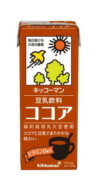 5/20限定P3倍 【送料無料】 キッコーマン 豆乳飲料 ココア 200ml×2ケース/36本