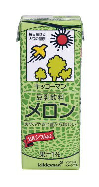 5/23日9:59分まで100円OFFクーポン配布中 【送料無料】 キッコーマン 豆乳飲料 メロン 200ml×2ケース/36本 1