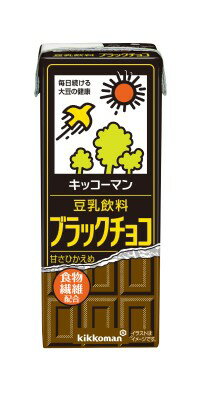 5/18限定P3倍 【送料無料】 キッコーマン 豆乳飲料 ブラックチョコ 200ml×2ケース/36本