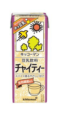 5/18限定P3倍 【送料無料】 キッコーマン 豆乳飲料 チャイティー 200ml×4ケース/72本
