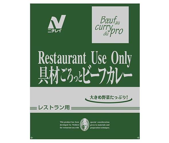 【内容量】 220g 【商品特徴】 乱切りの大きめカットのじゃがいもが特徴のビーフカレーです。 トマト、りんご、チャツネを使った酸味と甘みのバランスが良いカレーです。