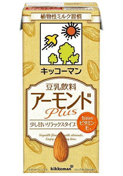 5/30限定P3倍 【送料無料】 キッコーマン 豆乳飲料 アーモンドPlus 1000ml×24本