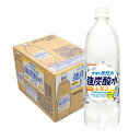 【あす楽】【送料無料】サンガリア 伊賀の天然水 強炭酸水 レモン 1000ml 1L 12本 1ケース