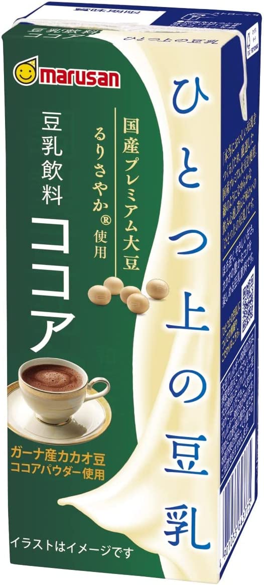 【内容量】 200ml 【原材料】 大豆(国産)、糖類(ぶどう糖果糖液糖、果糖、砂糖)、カラメルソース、ココアパウダー、澱粉分解物、食塩/pH調整剤、香料、安定剤(増粘多糖類)、乳化剤 【商品特徴】 るりさやかは青臭みや渋みの成分を持たず、豆乳に適した大豆として独自開発したオンリーワン大豆です。 ガーナ産カカオ豆のココアパウダー使用。カカオの豊かなコクを楽しめる、ほろ苦く優しい甘さの豆乳飲料です。(大豆固形分4%以上) バイオマスプラ25%配合のストローを使用しており、環境配慮へのこだわりも『ひとつ上』の商品です。