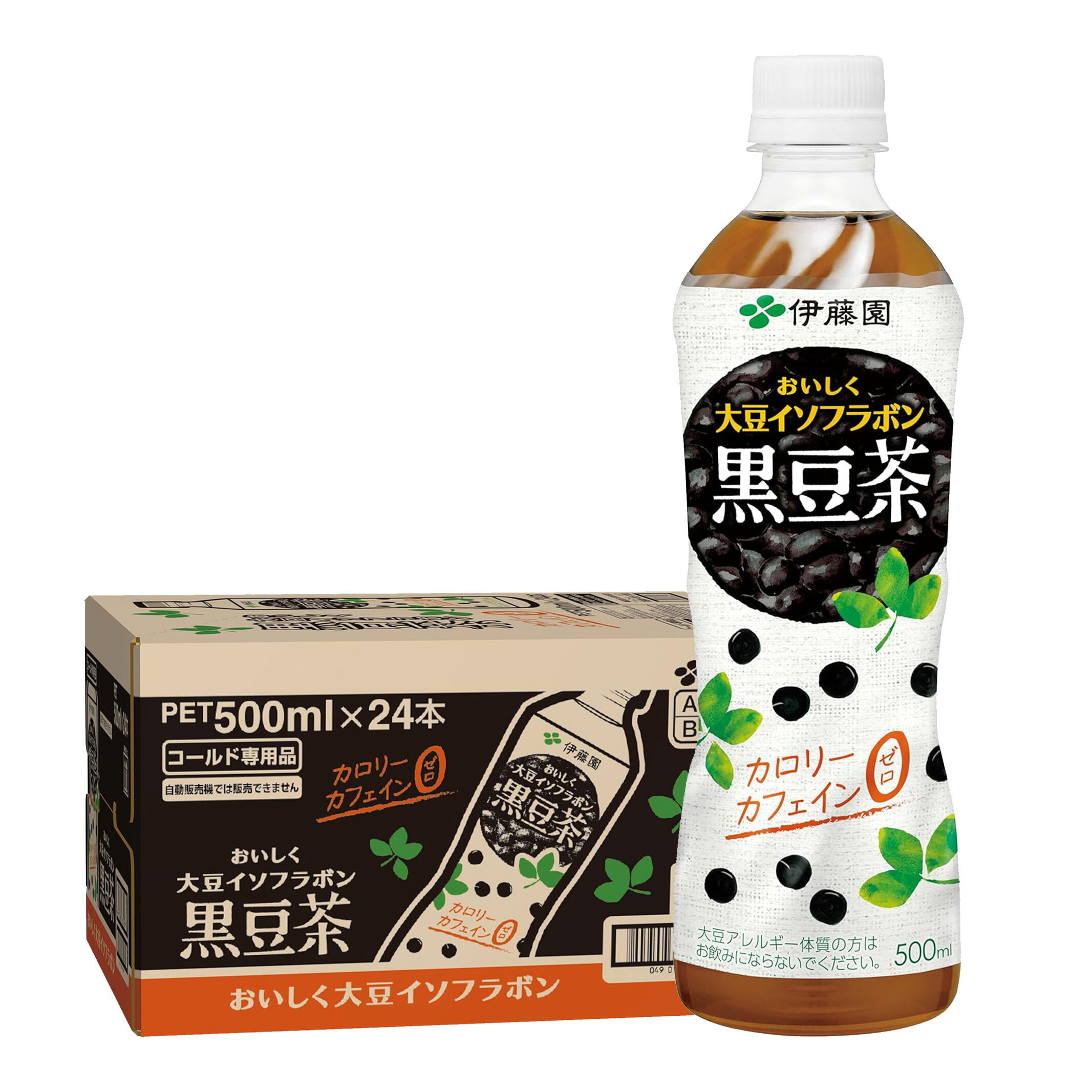 7/15限定全品P3倍 【送料無料】伊藤園 黒豆茶 おいしく大豆イソフラボン 500ml×1ケース/24本のサムネイル