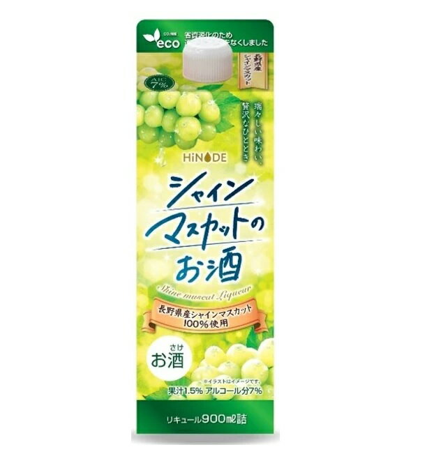 5/23日9:59分まで100円OFFクーポン配布中 【送料無料】キング醸造 HiNODE シャインマスカットのお酒 900ml×2本 【本州(一部地域を除く)は送料無料】