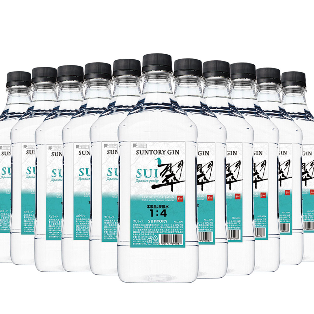 【あす楽】 【送料無料】サントリー ジャパニーズジン 翠 SUI 40度 1800ml 1.8L×12本【北海道・東北・四国・九州・沖縄県は必ず送料がかかります】