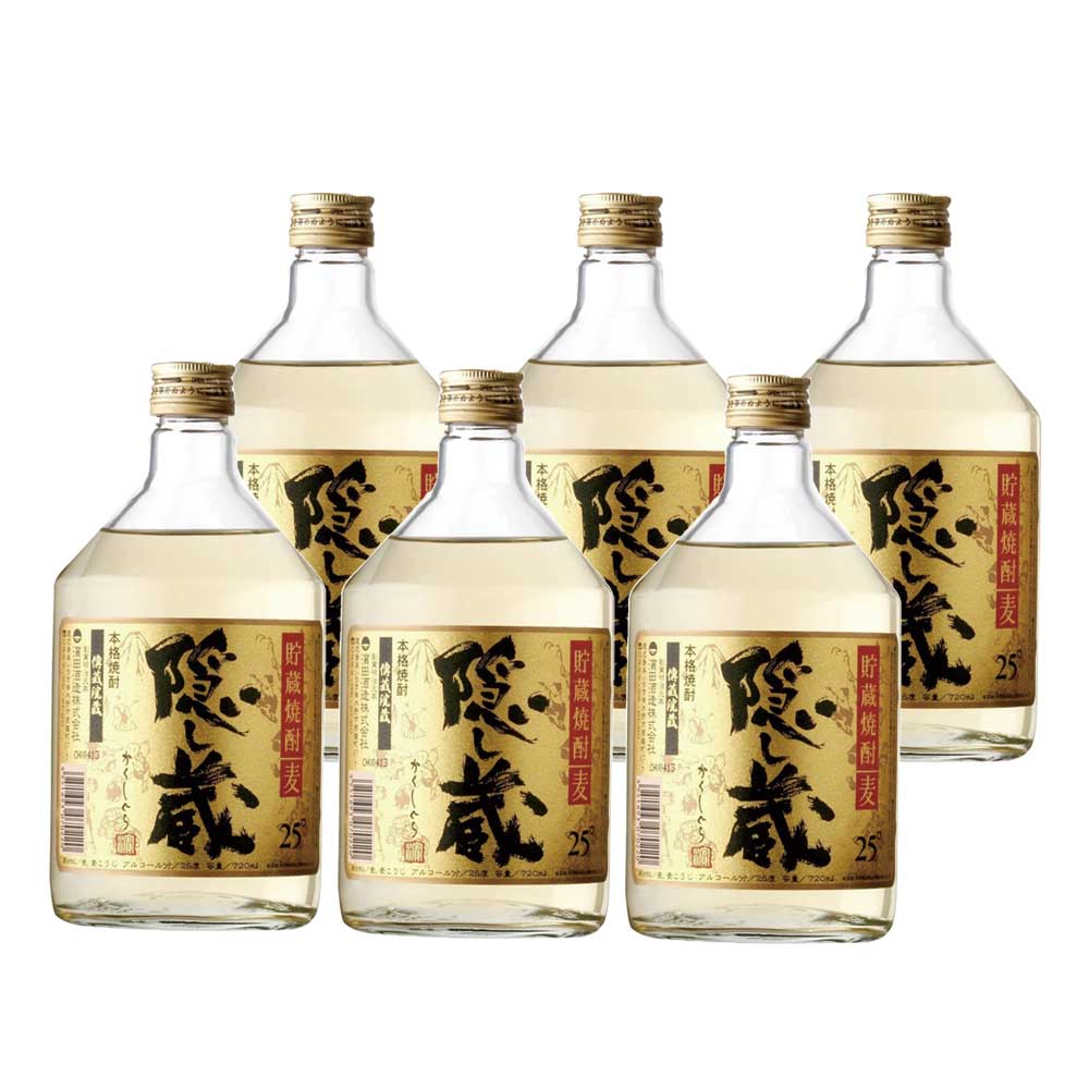 隠し蔵 麦焼酎 5/18限定P3倍 【送料無料】濱田酒造 隠し蔵 麦 25度 720ml×6本【北海道・東北・四国・九州・沖縄県は必ず送料がかかります】