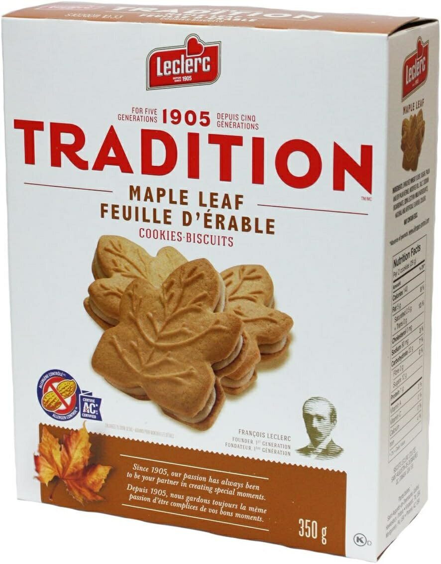 12/10限定全品P3倍 【送料無料】レクラーク トラディション メープルリーフクッキー 350g×6個のサムネイル