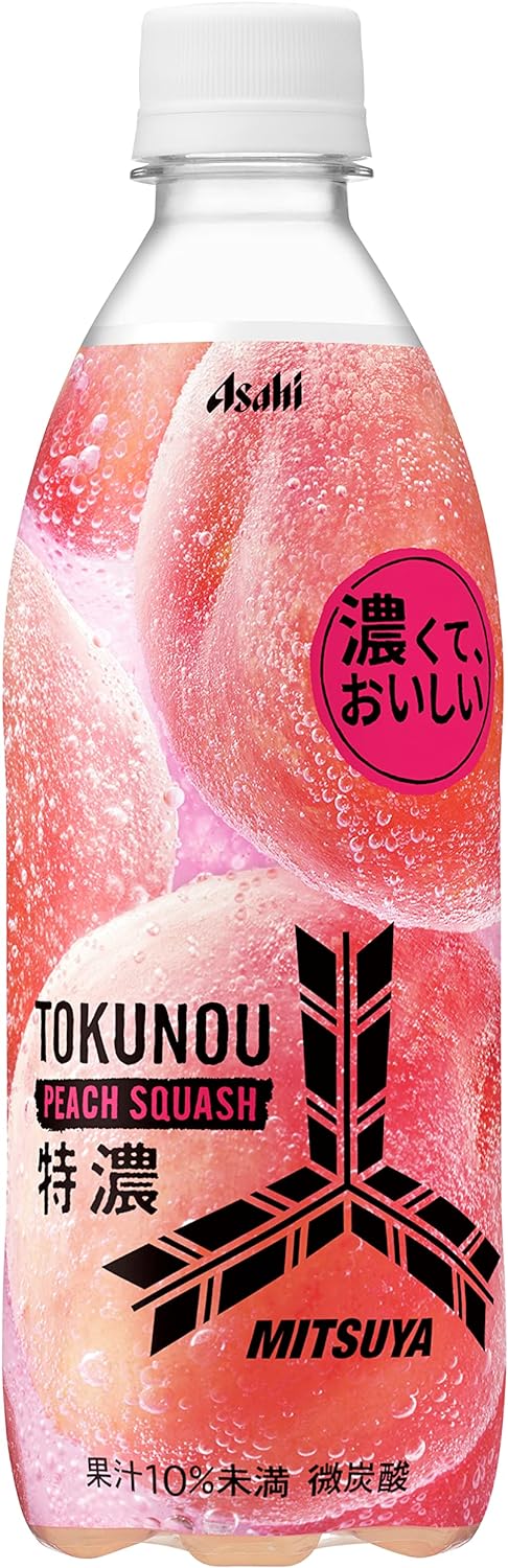 5/18限定P3倍 【送料無料】アサヒ 三ツ矢 特濃ピーチスカッシュ 500ml×1ケース/24本【北海道・東北・四..