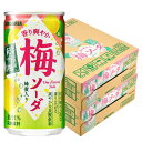 6/1は食フェス300円OFFクーポン取得可 【送料無料】サンガリア 香り爽やか梅ソーダ 缶 190ml×2ケース/60本【ご注文は3ケースまで同梱可能です】梅...