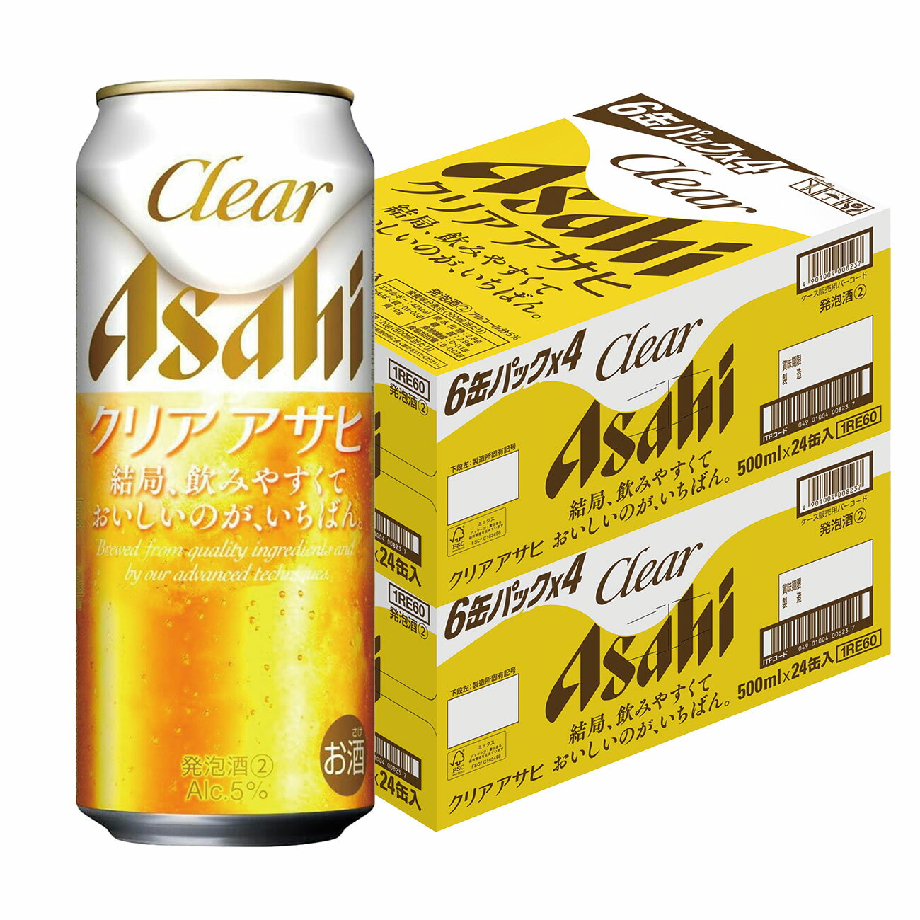 【送料無料】アサヒ クリアアサヒ 500ml×2ケース【北海道・沖縄県・東北・四国・九州地方は必ず送料が掛かります。】