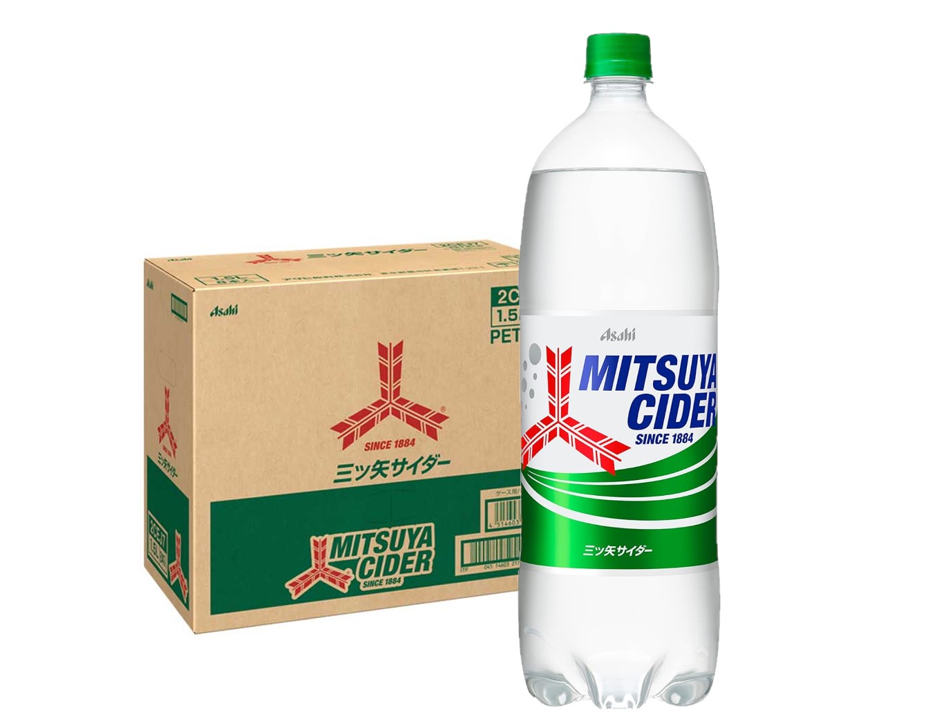 【あす楽】 【送料無料】アサヒ 三ツ矢サイダー 1.5L 1500ml×1ケース/8本 ミツヤ