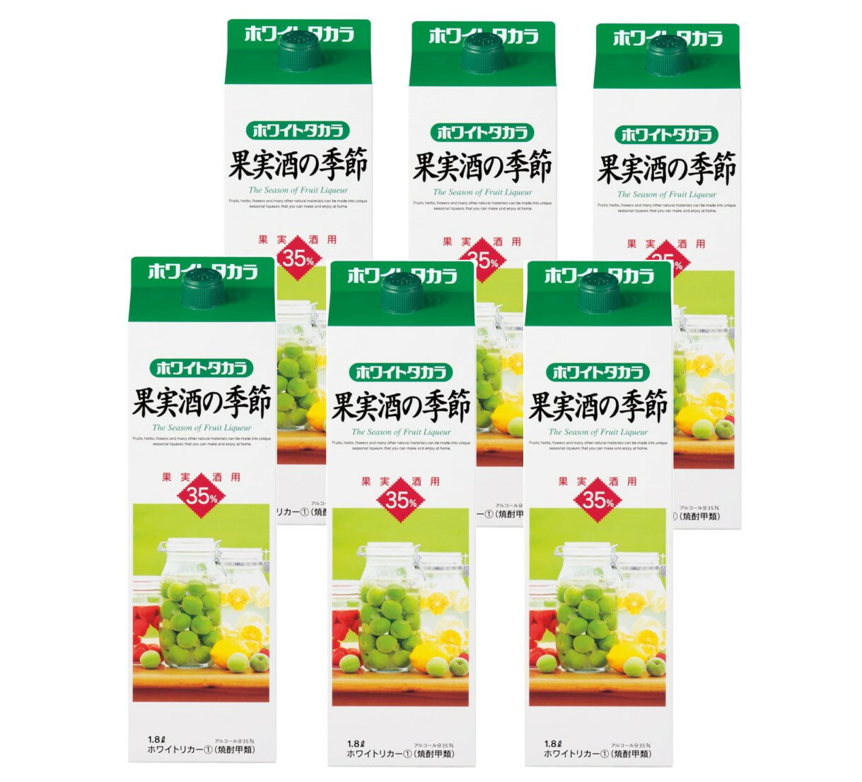 【抽選で1等2万ポイント当たる!】【送料無料】【ホワイトリカー】宝酒造 ホワイトタカラ 果実酒の季節 35度 1800ml 1.8L×6本【北海道・沖縄県・東北・四国・九州地方は必ず送料が掛かります】