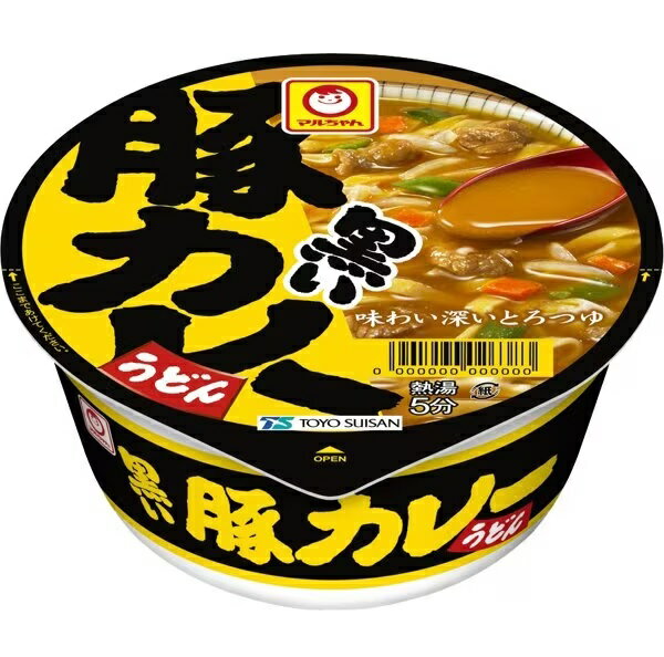 【送料無料】東洋水産 マルちゃん 黒い豚カレーうどん 87g×3ケース/36個