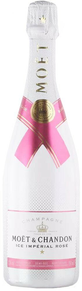 【生産者】MOET&CHANDON/モエ・エ・シャンドン 【産地】フランス シャンパーニュ 【内容量】750ml 【ブドウ品種】ピノ・ノワール、ピノ・ムニエ、シャルドネ 【色】ロゼ 【飲み口】甘口 【商品説明】本場フランスにて、バカンスの定番となっている飲み方「ピシン（プール）」。シャンパーニュに氷を入れて飲むという贅沢な愉しみ方です。その「ピシン」専用に造られたシャンパーニュがこちらのアイス・アンペリアル。ラズベリーやピンクグレープフルーツを思わせる、果実由来の甘美な甘さと瑞々しい果実味が魅力の1本です。