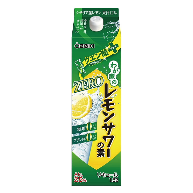 【抽選で1等2万ポイント当たる！】【最強配送】大関 わが家のレモンサワーの素 ZERO クエン酸プラス 25..