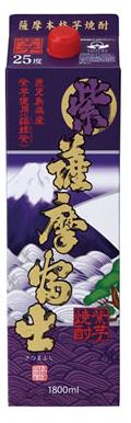 濱田酒造　紫　薩摩富士　芋　25度　1.8L＜紙パック＞1本【ご注文は2ケース（12本）まで同梱可能です】